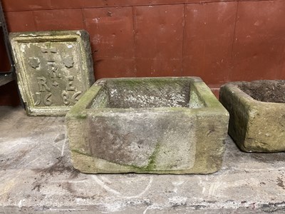 Lot 615 - A 19TH CENTURY STONE TROUGH