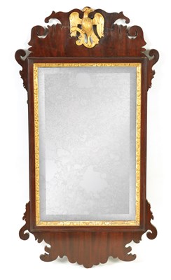 Lot 968 - AN EARLY 19TH CENTURY MAHOGANY HANGING MIRROR