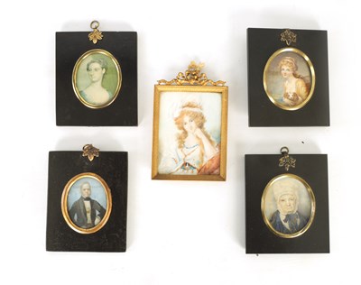 Lot 656 - A COLLECTION OF 19TH CENTURY AND LATER PORTRAIT MINIATURES