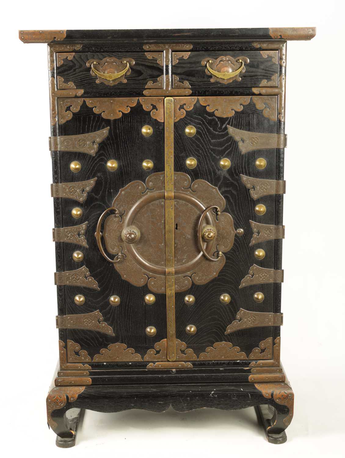 Lot 286 - A CHINESE STAINED ASH COLLECTORS CABINET