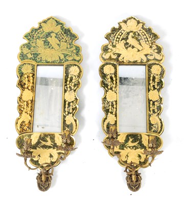 Lot 976 - A PAIR OF REGENCY GIRANDOLES