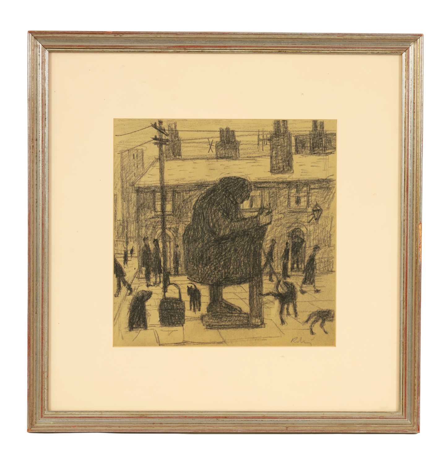 Harold Riley Dog Lot 435 - HAROLD RILEY (b. 1934) PENCIL DRAWING ON