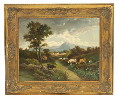 Lot 718 - A 19TH CENTURY CONTINENTAL SCHOOL OIL ON CANVAS