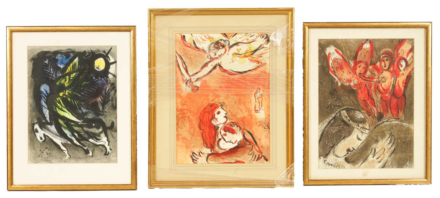 Lot 767 - MARC CHAGALL THREE MID 20TH CENTURY LITHOGRAPH PRINTS