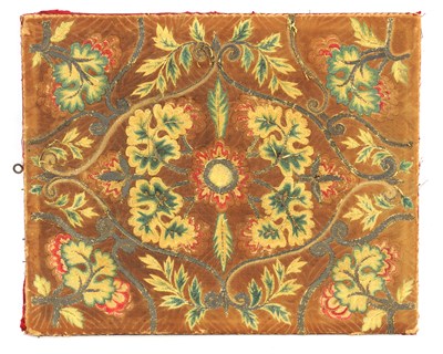 Lot 731 - A 17TH CENTURY EMBROIDERED PANEL