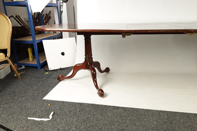 Lot 956 - A 20TH CENTURY MAHOGANY DOUBLE PEDESTAL D END DINING TABLE BY BRIGHTS OF NETTLEBED