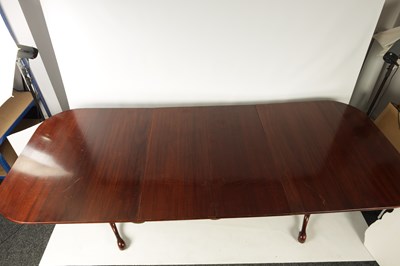 Lot 956 - A 20TH CENTURY MAHOGANY DOUBLE PEDESTAL D END DINING TABLE BY BRIGHTS OF NETTLEBED