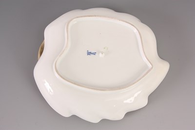 Lot 54 - AN EARLY 19th CENTURY LEAF SHAPED MEISSEN DISH...