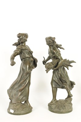 Lot 570 - A PAIR OF 19TH CENTURY FRENCH BRONZE SCULPTURES