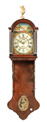 Lot 829 - A MID 19TH CENTURY OAK DUTCH WALL CLOCK