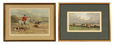 Lot 748 - A LARGE HUNTING PRINT BY ALFRED G HAIGH