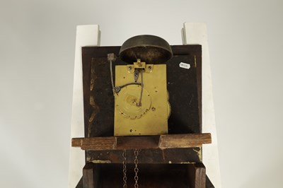 Lot 863 - WILLIAM NEWBY, KENDAL. A MID 18TH CENTURY PAINTED DIAL HOODED WALL CLOCK