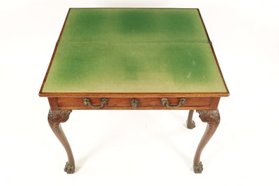 Lot 901 - A FINE GEORGE III MAHOGANY CHIPPENDALE CARD TABLE