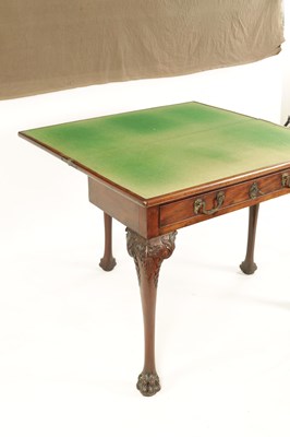 Lot 901 - A FINE GEORGE III MAHOGANY CHIPPENDALE CARD TABLE