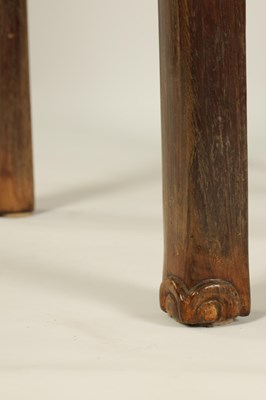 Lot 140 - A 19TH CENTURY CHINESE HARDWOOD SQUARE OCCASIONAL TABLE