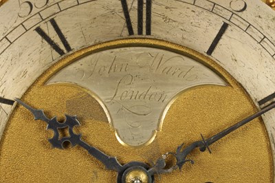 Lot 792 - JOHN WARD, LONDON.  A GEORGE III BELL-TOP MAHOGANY EIGHT-DAY VERGE BRACKET CLOCK