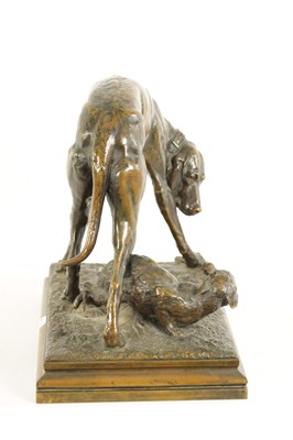 Lot 594 - H. FOUQUEZ. A LATE 19TH CENTURY FRENCH PATINATED BRONZE SCULPTURE