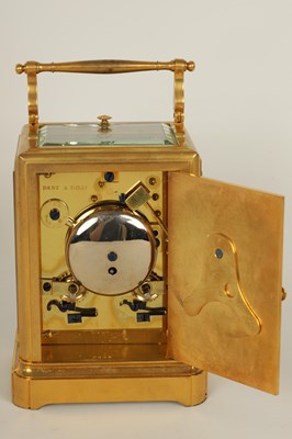 Lot 701 - ATT. PAUL GARNIER AND RETAILED BY DENT. A 19TH CENTURY FRENCH REPEATING CARRIAGE CLOCK