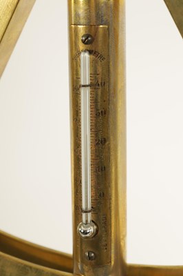 Lot 729 - A LARGE LATE 19TH CENTURY FRENCH INDUSTRIAL CENTRIFUGAL GOVERNOR CLOCK BAROMETER
