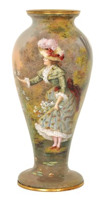 Lot 560 - A LATE 19TH CENTURY FRENCH LIMOGES ENAMEL VASE