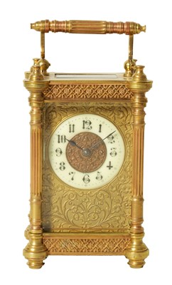 Lot 1018 - A LATE 19TH CENTURY FRENCH CARRIAGE CLOCK