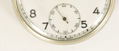Lot 265 - AN EARLY 20TH CENTURY NICKEL CASED ROLEX POCKET WATCH