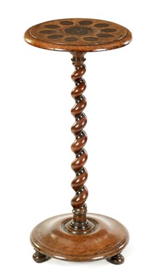 Lot 889 - A LATE 17TH CENTURY WALNUT AND OYSTER VENEERED LABURNUM TORCHERE