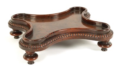 Lot 453 - A LATE GEORGIAN MAHOGANY TABLE URN STAND IN THE MANNER OF GILLOWS