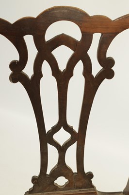 Lot 1145 - A MID 18TH CENTURY MAHOGANY CHIPPENDALE DESIGN SIDE CHAIR