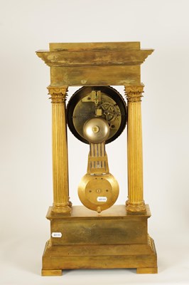 Lot 733 - GUILLEMIN, PARIS No. 261.  A LARGE EARLY 19TH CENTURY FRENCH ORMOLU PORTICO CLOCK