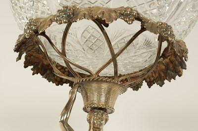 Lot 338 - A FINE REGENCY FIGURAL SILVER CENTREPIECE