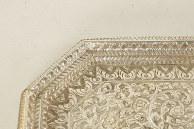 Lot 71 - A LATE 19TH/EARLY 20TH CENTURY INDIAN SILVER TRAY