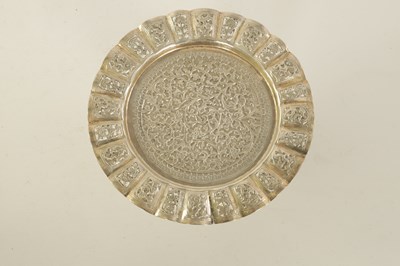 Lot 66 - A LATE 19TH CENTURY INDIAN SILVER TAZZA