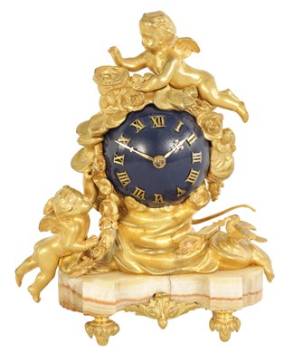 Lot 814 - A LATE 19TH CENTURY FRENCH MINIATURE BOUDOIR CLOCK