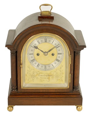 Lot 1206 - T. LANCASTER WHIPP, ROCHDALE AN EARLY 20TH CENTURY DOUBLE FUSEE BRACKET CLOCK