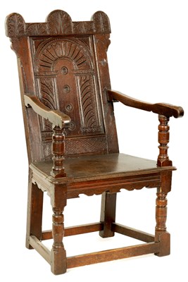 Lot 915 - A LATE 17TH CENTURY OAK WAINSCOT CHAIR