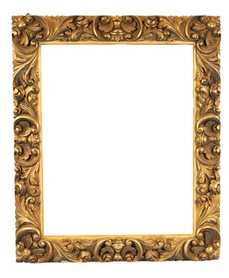 Lot 933 - AN 18TH CENTURY CARVED GILT ITALIAN ROCOCO STYLE FRAME