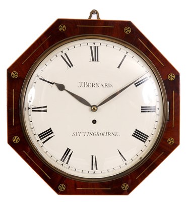 Lot 629 - A REGENCY CONVEX DIAL WALL CLOCK with brass...