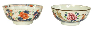 Lot 136 - TWO 18TH CENTURY CHINESE FAMILLE ROSE PORCELAIN BOWLS