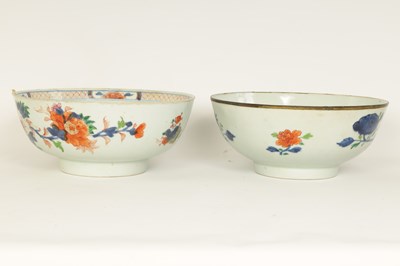 Lot 136 - TWO 18TH CENTURY CHINESE FAMILLE ROSE PORCELAIN BOWLS