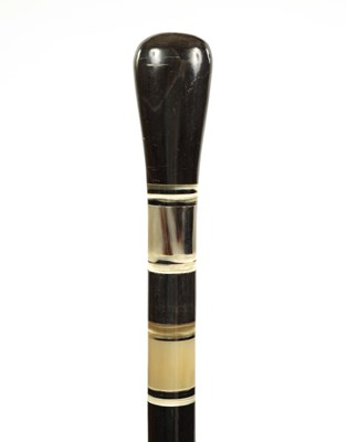 Lot 359 - A 19TH CENTURY SECTIONAL HORN WALKING STICK