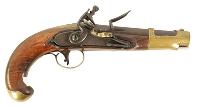 Lot 661 - A 19TH CENTURY FRENCH FLINTLOCK PISTOL