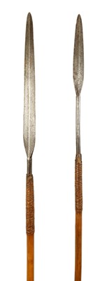 Lot 654 - TWO 19TH CENTURY AFRICAN SPEARS