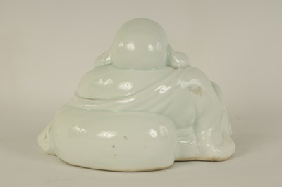 Lot 133 - AN EARLY 20TH CENTURY BLANC DE CHINE FIGURE OF A SEATED BUDDHA