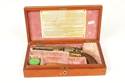 Lot 675 - A CASED COLT 1849 MODEL POCKET PERCUSSION REVOLVER NO. 12104