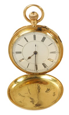 Lot 278 - KARL ZIMMERMAN, LIVERPOOL. A LATE 19TH CENTURY 18CT GOLD HUNTER POCKET WATCH