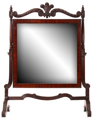 Lot 722 - A LATE 19TH CENTURY MAHOGANY TOILET MIRROR...