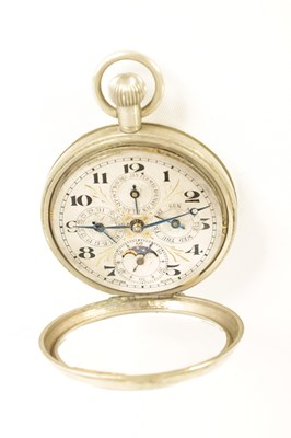 Lot 259 - A LATE 19TH CENTURY TRIPLE CALENDAR MOONPHASE OPEN FACE POCKET WATCH