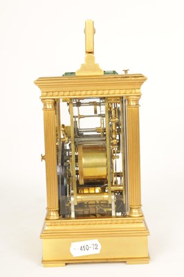 Lot 711 - A RARE LATE 19TH CENTURY FRENCH WESTMINSTER  BELL CHIMING PETITE SONNERIE CARRIAGE CLOCK