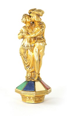 Lot 498 - A 19TH CENTURY FRENCH GILT BRONZE SEAL